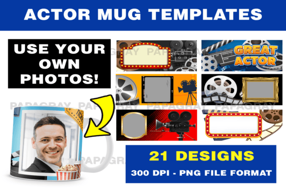 21 Actor Photo Mug Designs for Instant Gifts & Merch