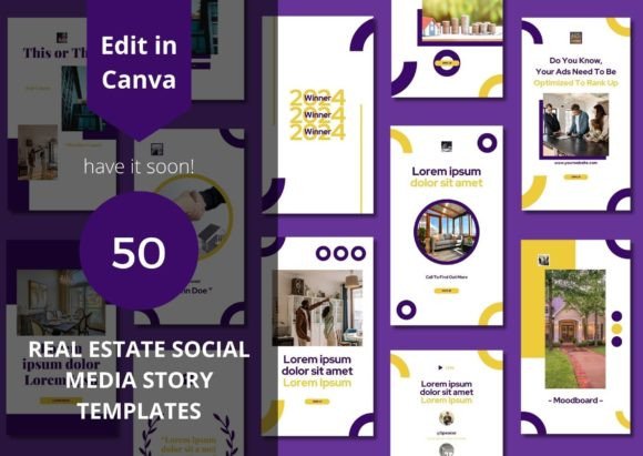 50 Real Estate Social Media Templates: Your Content Solution