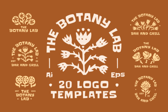 Botany Lab Logo Templates: A Natural Touch for Your Brand