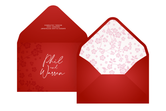 Card and Envelopes Templates: Floral Stationery Design
