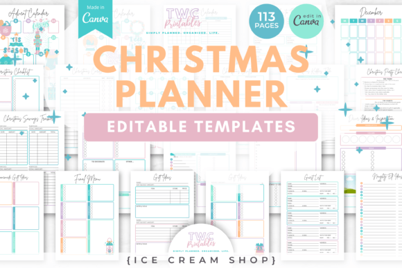 Christmas Planner Canva Templates /ICE: A Designer's Guide to Festive Organization