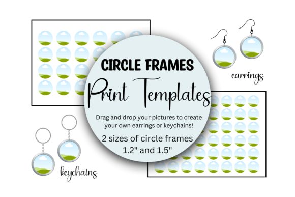 Circle Frames Print Templates: Two Sizes for Easy Crafting