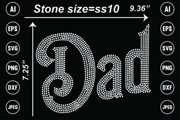 Dad Rhinestone Templates Design: A Modern Creative Asset