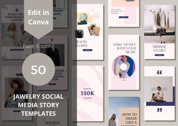 Elevate Your Brand with 50 Jewelry Social Media Story Templates