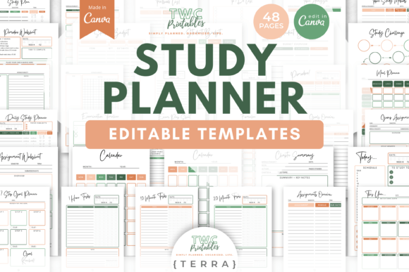 Master Your Academic Goals with Study Planner Canva Templates