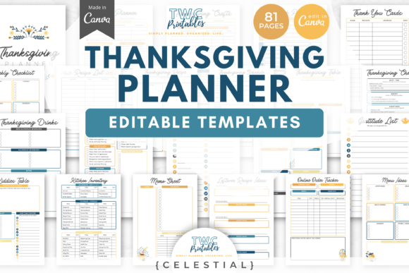 Master Your Feast with Thanksgiving Planner Canva Templates 5