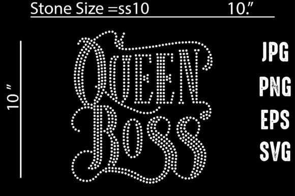 Queen Boss Rhinestone Templates: Bold, Bling-Infused Design