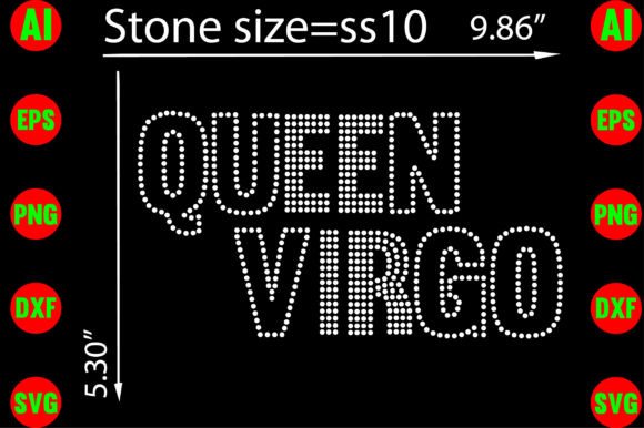 Queen Virgo Rhinestone Templates: A Sparkling Design Asset