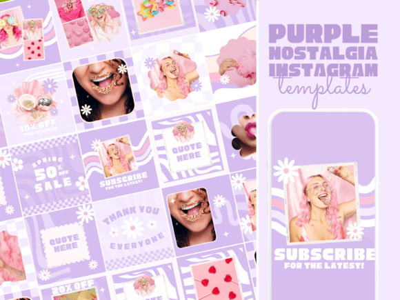 Retro Purple Instagram Templates: Your Ultimate Content Solution