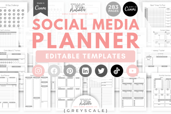 Social Media Planner Canva Templates 4: Streamline Your Strategy